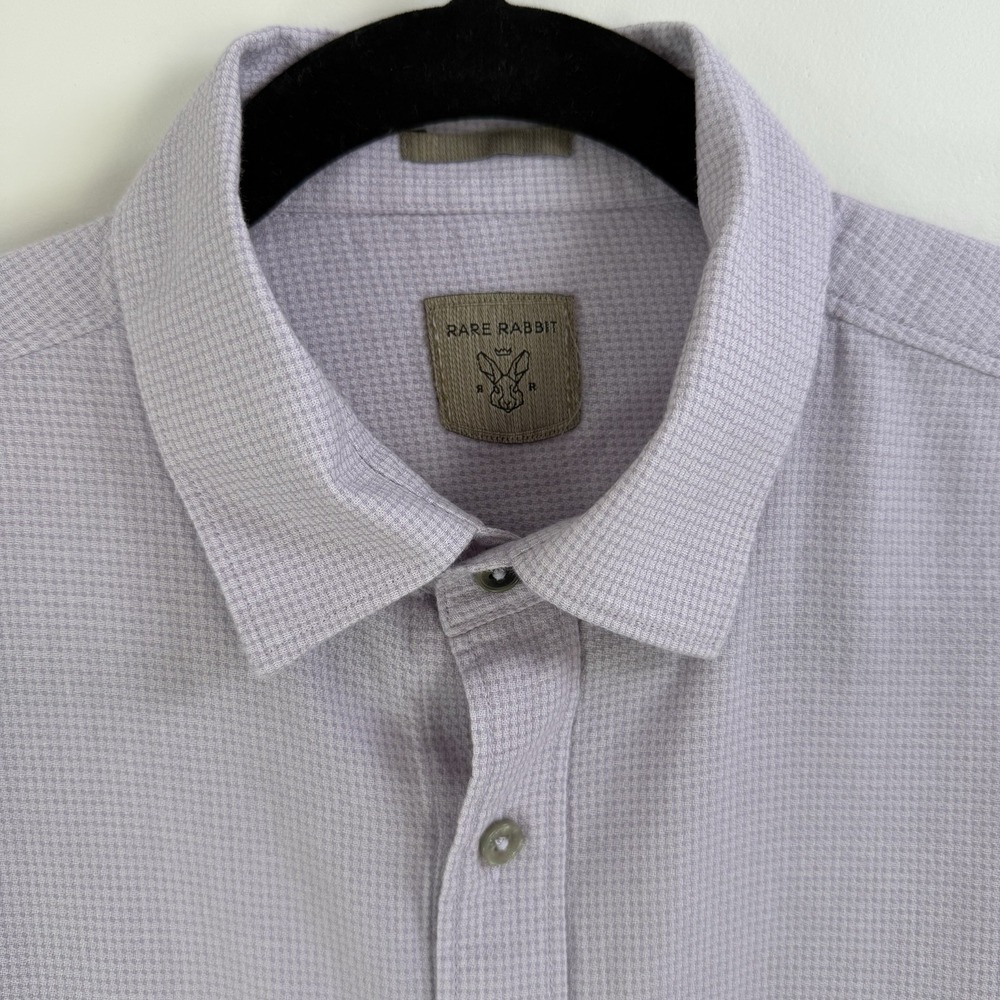 Rare Rabbit Valby Style Men's Button Down Shirt Size S Detailed Lilac - Picture 3 of 10